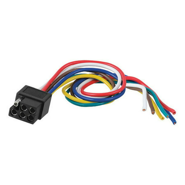 Curt 58035 Vehicle Side 6 Pin Square Trailer Wiring Harness With 12 Inch Wires Walmart Com Walmart Com