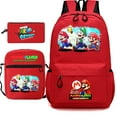 thumbnail image 2 of SUPER-MARIO Anime Backpacks Sets, Cartoon Laptop Backpack with Lunch Bag and Pencil Case Daypack 3D Printed 1/3 Piece Set for Mens/Womens, 2 of 7