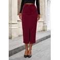 thumbnail image 5 of PRETTYGARDEN Women's Fall Midi Pencil Skirts Dressy Casual Work Office High Waisted Trendy Winter Corduroy Skirt with Slit, 5 of 10