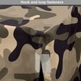 thumbnail image 4 of Camo Dog Crate Cover, Classic Camouflage Pattern in Earth Tones Equipment Fashion, Easy to Use Pet Kennel Cover for Medium Large Dogs, 35" x 23" x 27", Taupe Dark Tan, by Ambesonne, 4 of 6