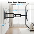 thumbnail image 6 of MountFTV Full Motion Long Arm TV Mount for 26-65" TVs, 37.4" Long Extension, Up to 110 lbs, Max 400 x 400mm, Corner TV Wall Mount Bracket with Tilt, Swivel, Single Wood Studs, 6 of 9