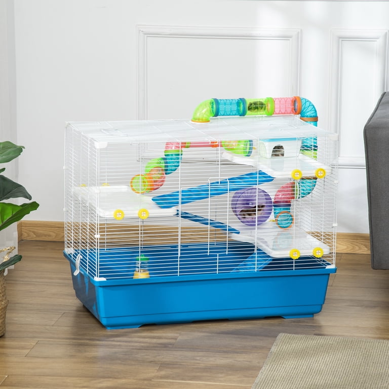 View of Hamster Cages With Tubes