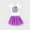 White, variant on Girls Flutter Sleeve Tutu Dresses 2pieces Summer Outfit Set Silver Sizes 2-9