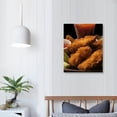 thumbnail image 3 of PIKWEEK Wall Art Canvas Deep Fried Chicken Wings with Wall Decor Modern Prints Framed Artwork for Bedroom Living Room Home Decoration Ready to Hang Gif 16x20 in, 3 of 4