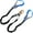 Blue Aluminium Alloy, variant on 6FT Fall Protection Safety Lanyard with Shock Absorbing, Harness Safety Rope Dual Rebar & Snap Hook (Alloy Steel)