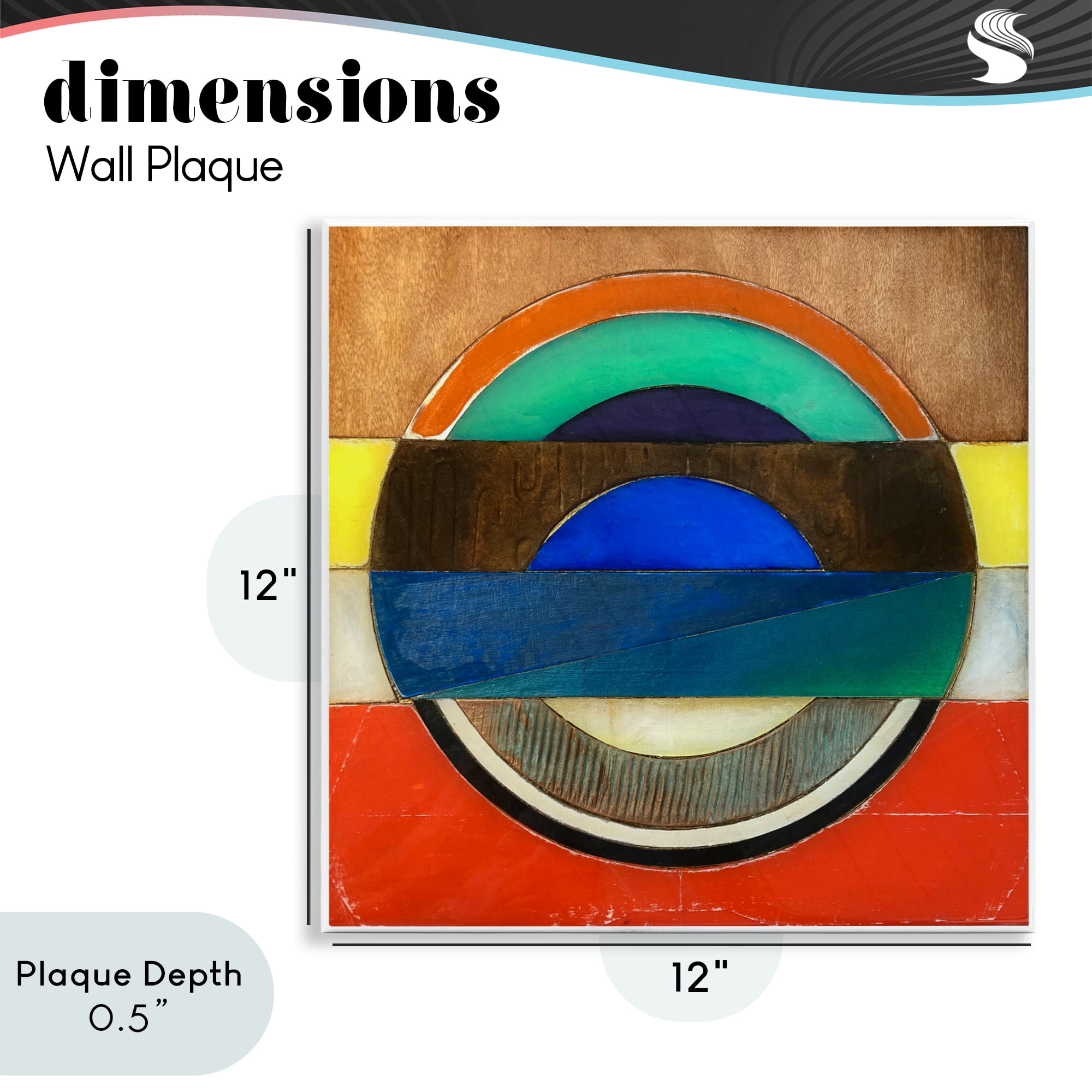 Stupell Industries Bisected Circle Structure Wall Plaque Art, design by Matthew Finger