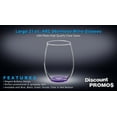 thumbnail image 2 of 10 ARC Stemless Wine Glasses Set, 21 oz. - Chardonnay, Cabernet, Merlot, Sauvignon - Purple, 2 of 5