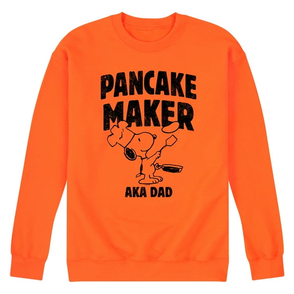 Peanuts - Pancake Maker - Men's Crew Neck Fleece Pullover