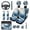 Blue Marble Texture, variant on Pzuqiu Fashion Butterfly Automobile Interior Sets Car Front Rear Seat Cover Steering Wheel Seat Belt Headrest Center Console Cushion Pad Keychain Coaster 14 Pcs Full Set Covers Fit Most Vehicles