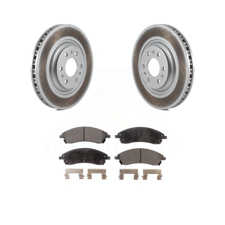 Transit Auto Front Coated Disc Brake Rotors and Ceramic Pads Kit for Car 2004-2009 Cadillac SRX KGT-100033