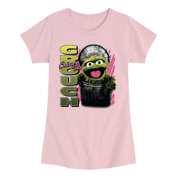 Sesame Street - Oscar the Grouch - Youth Girls Short Sleeve T-Shirt