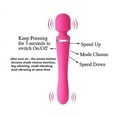 thumbnail image 4 of USB Rechargeable 10 Speed Wand Vibrator Massager Electric Wand Massager with Multi Powerful Speeds for Sore Neck Shoulder Back, Soothing Aching Muscle (Rose Red), 4 of 6