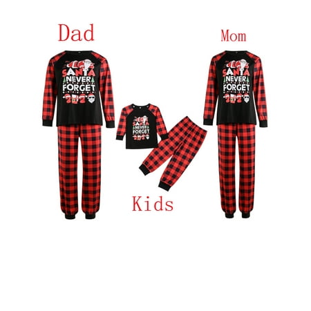 

AvoDovA Christmas Family Matching Pajamas Set Santa Never Forget 2021 Adult Mens Womens Kids Sleepwear