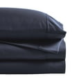 thumbnail image 2 of Superior Solid 1200-Thread Count Cotton Blend Sheet Set, Full, Navy Blue, 2 of 6