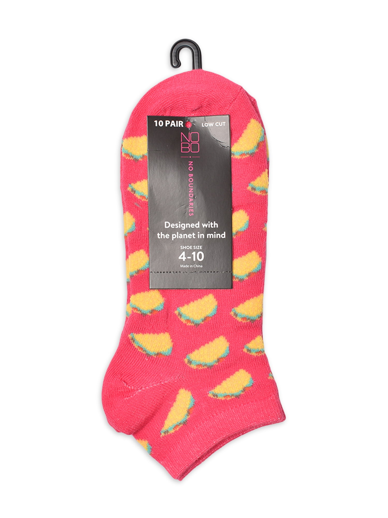 No Boundaries Women's Low-Cut Socks, 10-Pack, Sizes 4-10