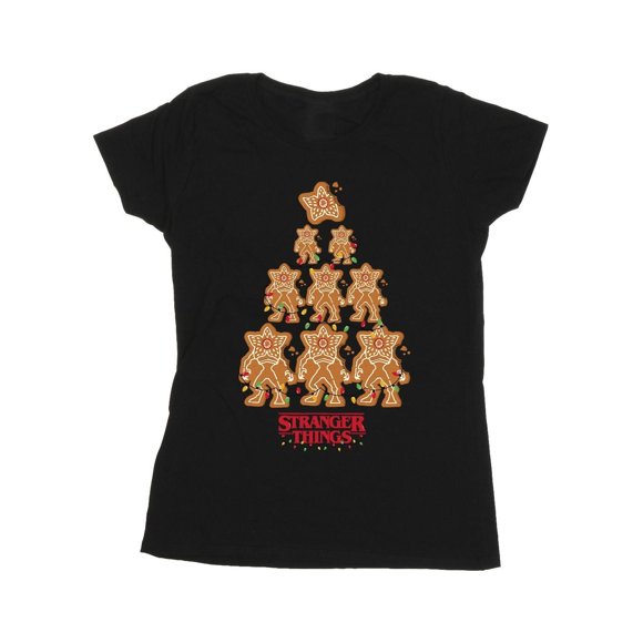 Netflix Womens Stranger Things Gingerbread Cotton T-Shirt