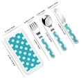thumbnail image 2 of Kdxio Sky Blue And White Polka Dot Toddler Utensils Set - Kids Silverware Set, Set Kids Utensils Set with Case for Preschooler Children, 2 of 8