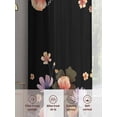 thumbnail image 6 of Black Spring Floral Sheer Curtains 45 Inch Length 2 Panels Set Window Treatments, Elegant Flowers Farmhouse Botanical Rod Pocket Semi Curtains for Living Room/Bedroom/Kitchen Décor, 104"W x 45"L, 6 of 7