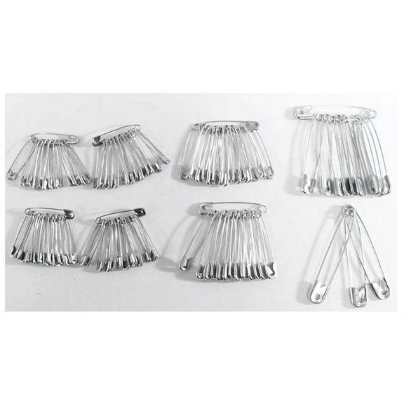 Package of 100 Pieces Assorted Size Safety Pins