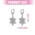 thumbnail image 5 of LICEWO Handmade Snowflake Pendant Earrings with Rhinestones Women Fashion Jewelry, 5 of 8