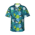 thumbnail image 2 of Goofa Shark And Leaves Hawaiian Shirt for Men, Unisex Summer Beach Casual Short Sleeve Button Down Shirts,Aloha Tropical Floral print shirt-3X-Large, 2 of 9
