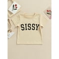 thumbnail image 2 of Kmbangi Enfants T-shirt Tops Lettre Impression Manches Courtes Col Rond Été Respirant Tops, 2 of 9