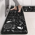 thumbnail image 2 of Kitchen Rugs Sets Of 2,Black Gothic Cat Dreamcatcher Pattern Anti Fatigue Kitchen Mat Rugs Non Slip Washable,Decorative Kitchen Floor Mats for Kitchen,Sink,Laundry,17"x47"+17"x47", 2 of 5