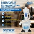 thumbnail image 2 of Oneida Air Systems Dust Deputy 2.5 Deluxe All Clear Cyclone Separator Kit, 2 of 12