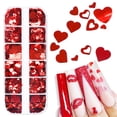 thumbnail image 1 of BECLOTH 1 Boîte Longue Boîte Taille Mixte Cœur Rouge Vif Sequins Animal de Compagnie Bijoux Rouges pour la Saint-Valentin, 1 of 9