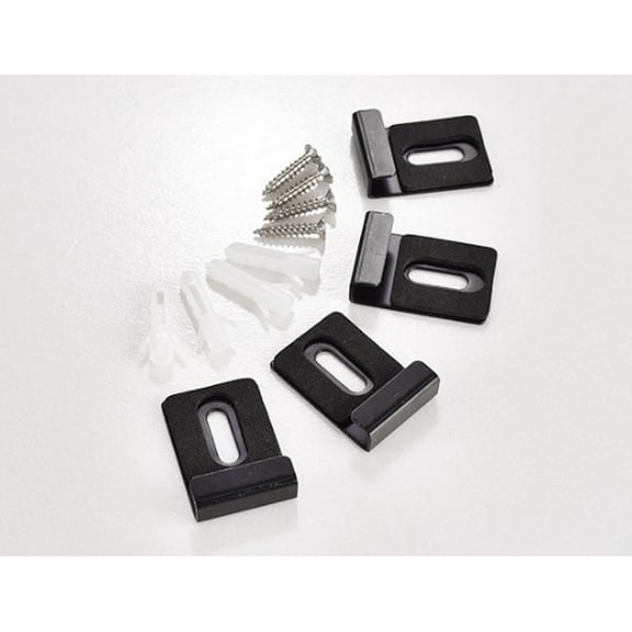 GUIYONG 1 Set Clear Clips Mirror Door Hanger Mirror Hanging Kit Mirror Brackets For Frameless Mirror Mirror Hanging Hardware Kit Stainless Steel Mirror Clips