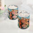 thumbnail image 2 of Yayeee 2 Pack Qtip Holder Bathroom Cotton Swab Canister with Lid Clear Dispenser Set, Art City, 2 of 6