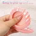 thumbnail image 3 of OPALESQUE 2pcs Metallic Shinning Finish Shell Shape Folding Travel Hair Brush Compact Brush with Mirror,Mini Hair Brush Portable Cute Pocket Massage Comb for Women (Pink + Green), 3 of 8