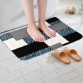 thumbnail image 3 of YST Mid Century Modern 16"x24" inch Bathroom Rug,Geometric Striped Bath Mat for Bathtubs,Black White Blue Doormats Floor Mat,Abstract Cheetah Non Slip Bath Rug, 3 of 5