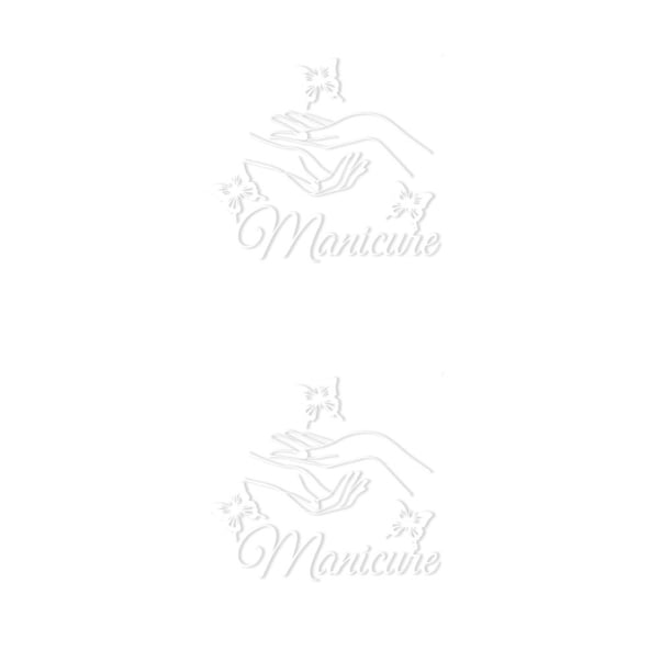 Bearachild Adhesivo de pared con gesto de mano para el hogar, adhesivo decorativo autoadhesivo para sala de estar y dormitorio, tienda de Blanco 2Conjunto