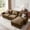 Taupe, variant on DoMaDing 109" Cloud Sectional L Shaped Sofa with Ottoman, Chenille Modular Couch for Living Room, Dark Gray