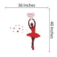 thumbnail image 3 of BALLERINA - Home Living Room Ballerina Art Decal Red Tutu Dress Colorful Floral Outfit Design Vinyl Adhesive Wall Decal Sticker - Kids Girls Bedroom Easy To Apply Wall Decoration 36" x 40", 3 of 3