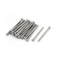 thumbnail image 1 of Unique Bargains M4x60mm Thread 304 Stainless Steel Hex Socket Head Cap Screw Bolt DIN912 35pcs, 1 of 1