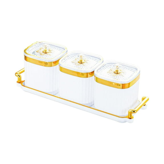 WeiLaiKeQi Nut and Candy Serving Tray Divided Serving Dishes,Snack Container,Candy Nut Serving Container for Cookies Fruit Appetizer Nut White 3 Grid