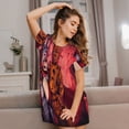 thumbnail image 2 of Lsque Five Nights At Freddy'S Pattern Nightgowns for Women Sleep Shirts Short Sleeve Nightshirt Pullover Nightdress Soft Sleepwear Relaxed Fit Nightdress, 2 of 5