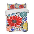 thumbnail image 2 of Spring Floral Twin XL Size Down Alternative Comforter, Lightweight Comforter Quilt Bedding Set with Pillow Shams Watercolor Botanical Flowers Summer All Seasons Bed Comforter Duvet Insert 68"x98", 2 of 7