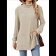 thumbnail image 3 of Camisas de Larga para Mujer, Blusas Túnica Casuales de Cuello Alto Albaricoque L, 3 of 10