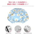 thumbnail image 5 of Kdxio Floral Daisy Print Shower Cap for Women,Elastic and Reusable,Double Waterproof Layers Bathing Hat, 5 of 9