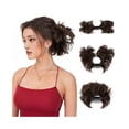 thumbnail image 1 of Synthetic Messy Bun Hair Piece Short Natural Straight Side Comb Clip in Ponytail Extension, 1 of 7