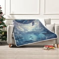 thumbnail image 7 of Yayeee Throw Blanket for Couch Soft Warm 50" x 60" Sofa Chair Bed Decoration, Night Floating Whale, 7 of 7