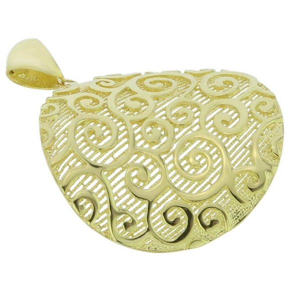 GlassOfVenice Graceful Twists Sterling Silver Gold-Plated Pendant