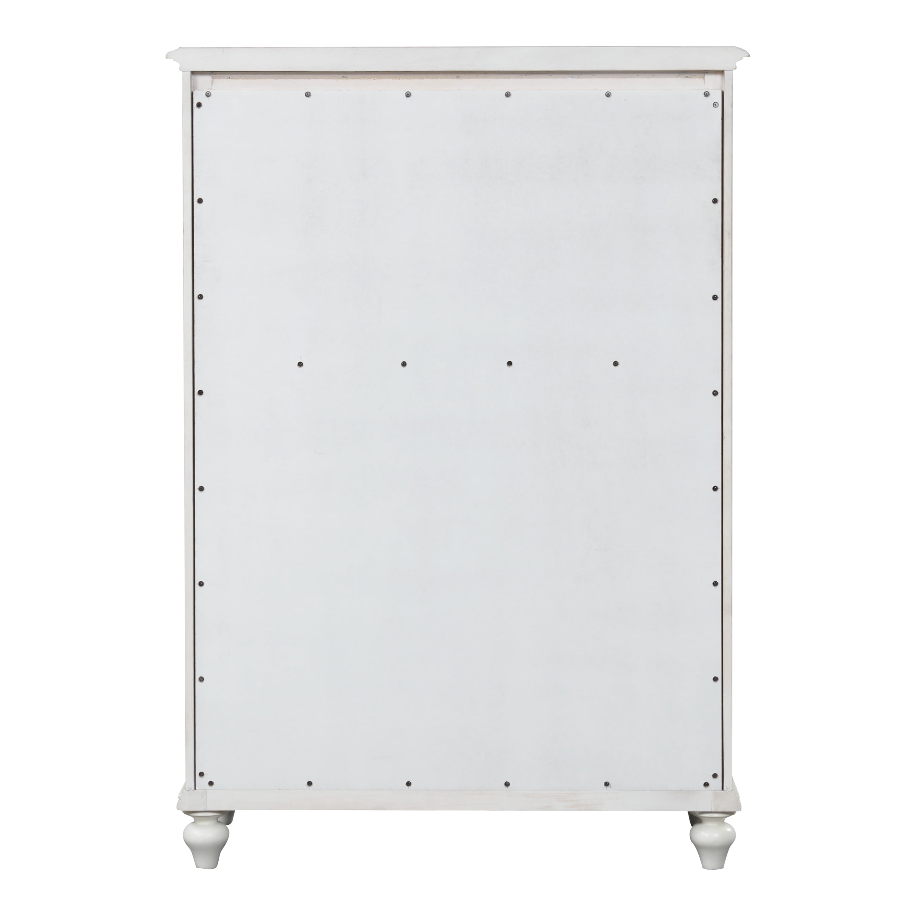 Furniture of America Kaela Coastal 5-Drawer Solid Wood Adult Vertical Dresser, White