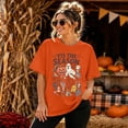thumbnail image 2 of Halloween Shirts Women Oversized Spooky Season Ghost T-Shirt | Oversized Halloween Shirts for Women Funny Pumpkin Ghost Skull Graphic Tees Fall Casual Short Sleeve Tops Orange XL, 2 of 5