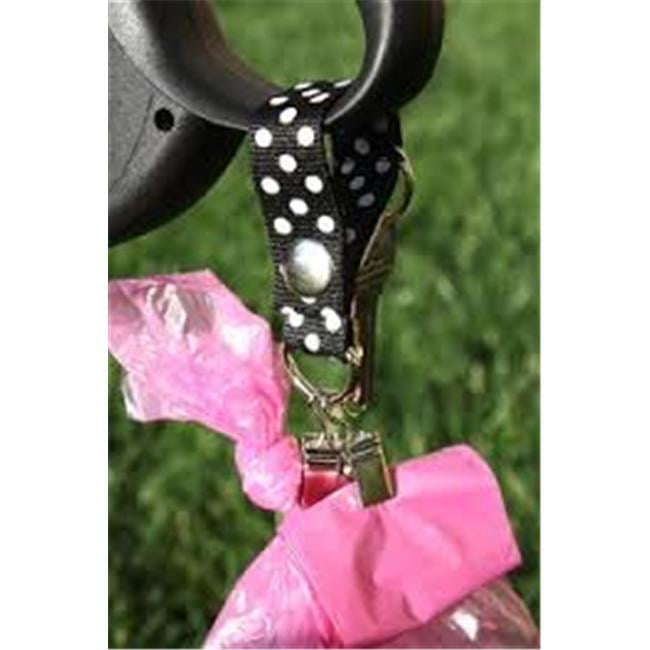 Poopy Carrier Classic Style Polka Dog Poop Bag Carry, Black