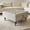 Light Gray, variant on Afuera Living Dark Gray Chenille Square Storage Ottoman on Wheels