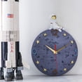 thumbnail image 3 of Space Theme Wall Clock, Astronaut Moon Wall Clock, 12 Inch Grey Modern Silent Clock for Kids Room Nursery Living Room Bedroom, 3 of 5